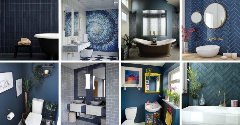 25 Stunning Ideas for Navy Blue Bathroom Walls That Elevate Your Space