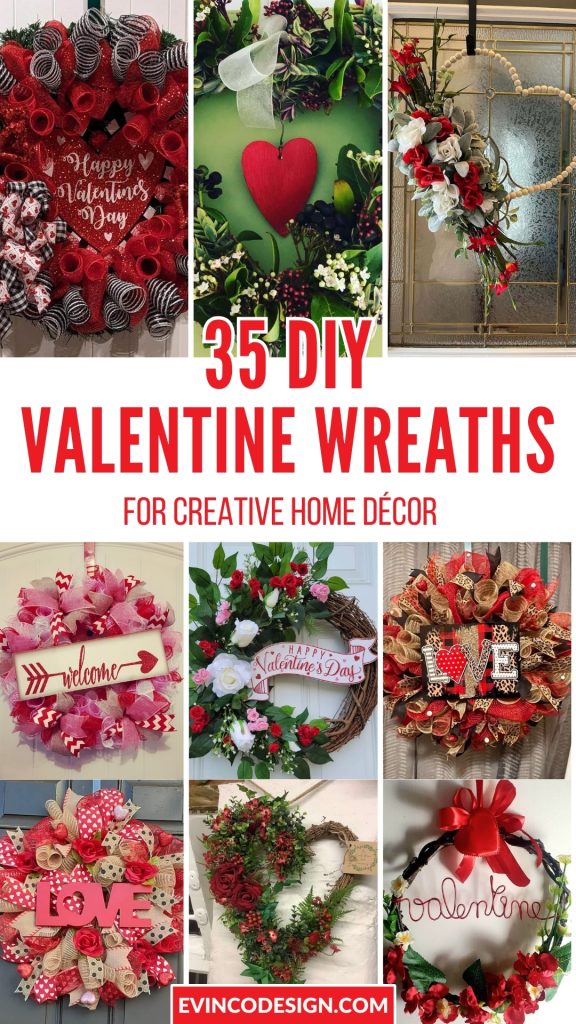 35 DIY Valentine Wreaths for Creative Home Décor