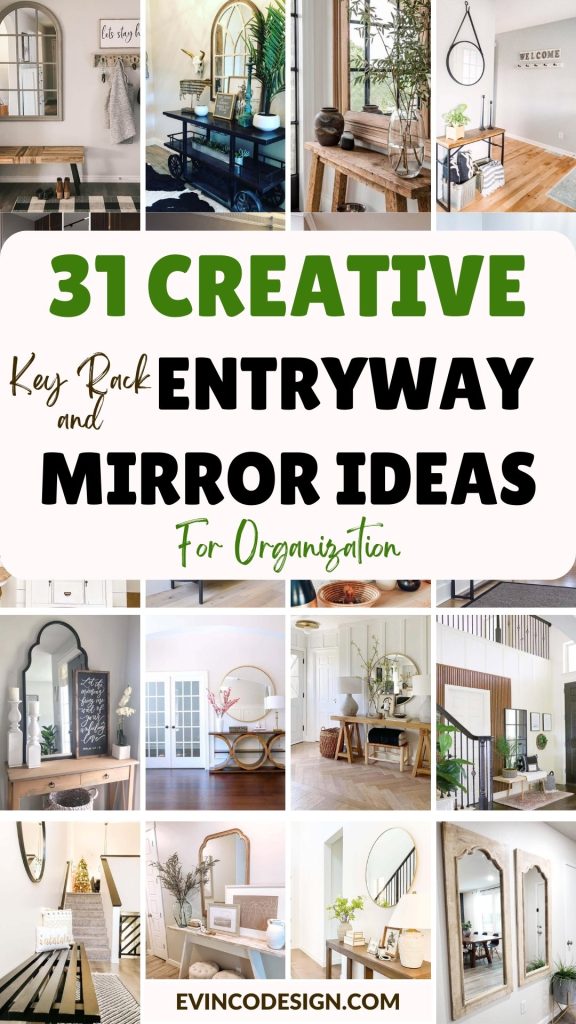 Creative Key Rack and Entryway Mirror Ideas for Organization