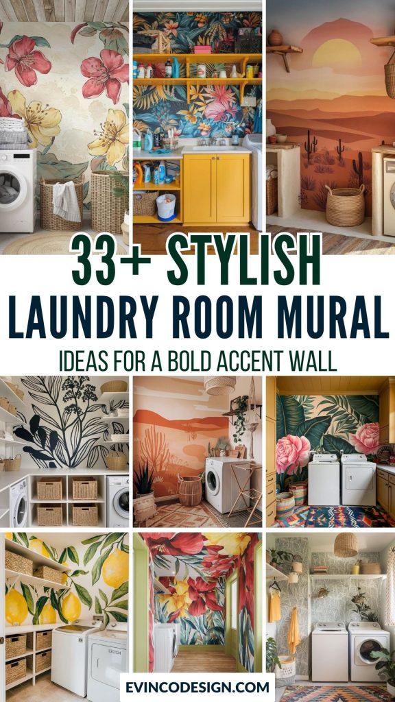 Stylish Laundry Room Mural Ideas for a Bold Accent Wall