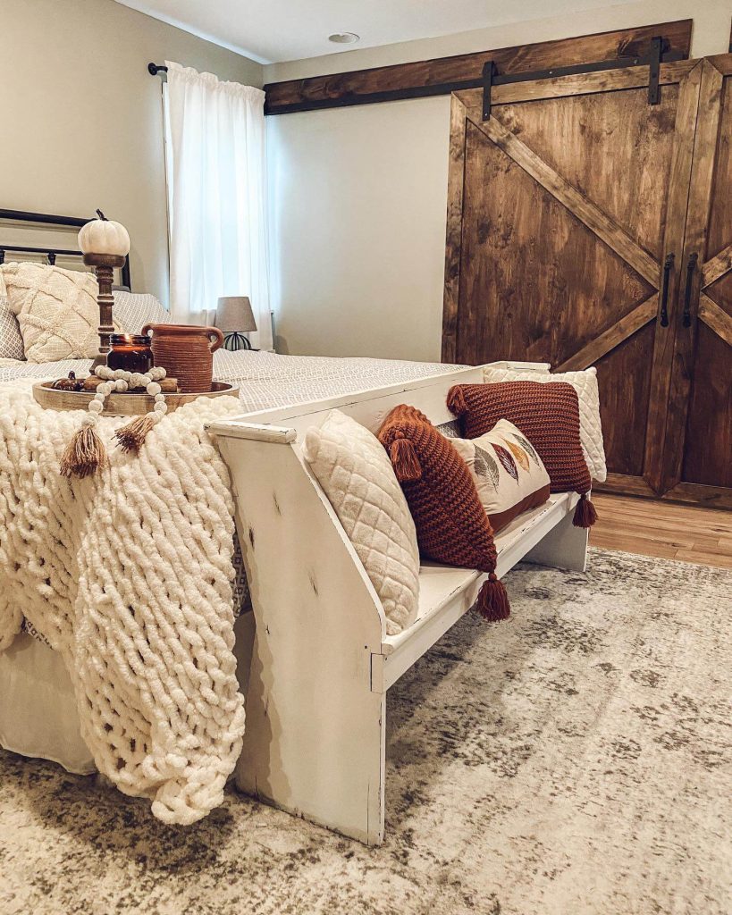 1. Warm Neutrals & Barn Door Drama