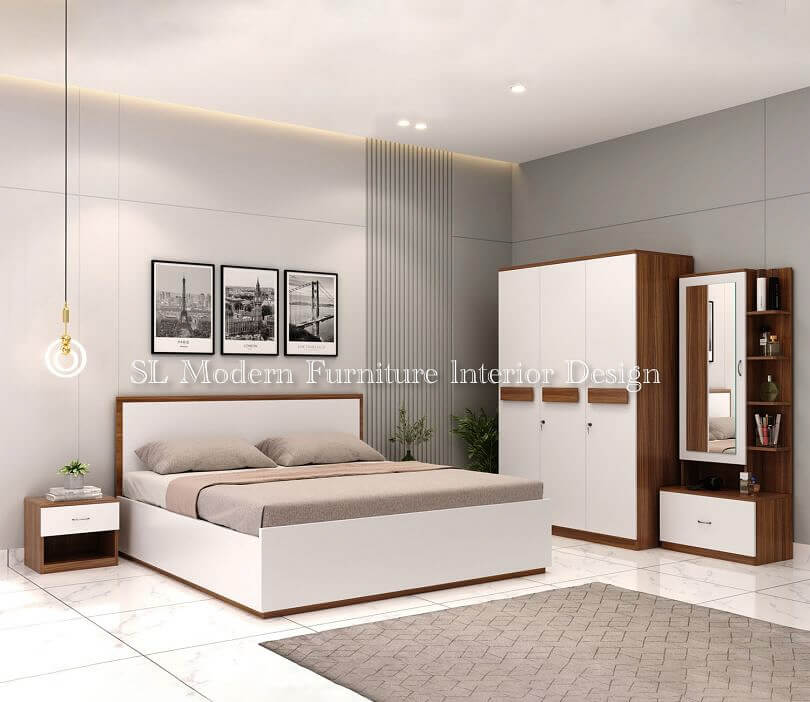1. Sleek & Functional Modern Bedroom Set
