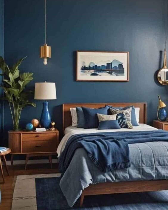 1. Soothing Blue Nursery with Vintage Charm