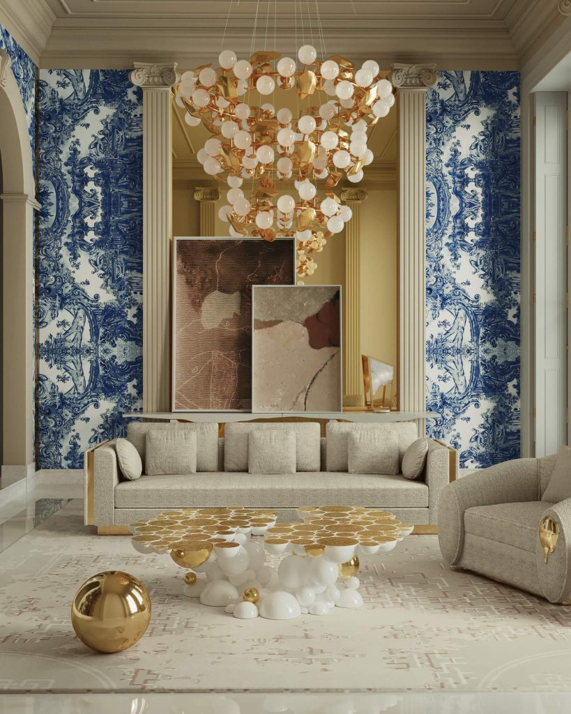 1. Opulent Elegance With Artistic Drama