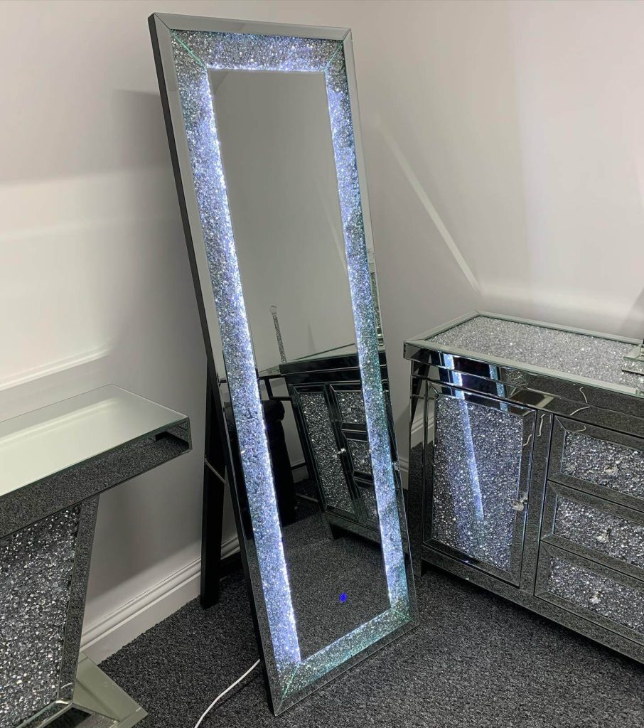 10. Light Up the Glam Factor with an LED Floor Mirror