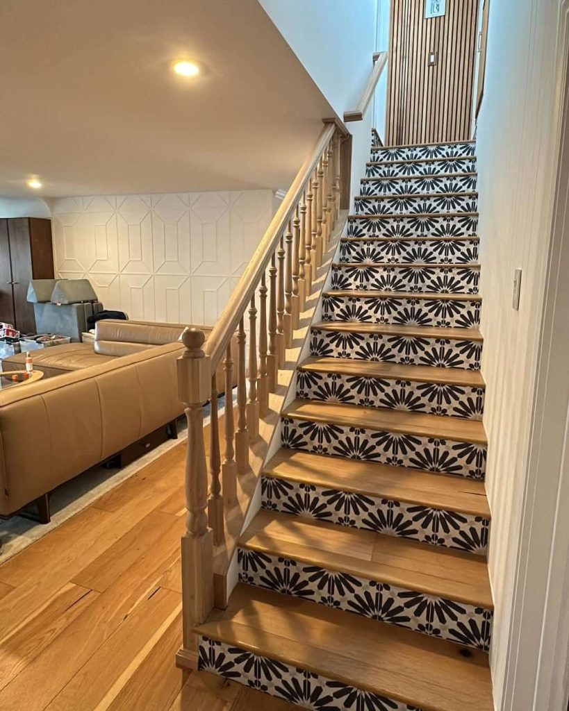 10. Bold Personality with Patterned Risers