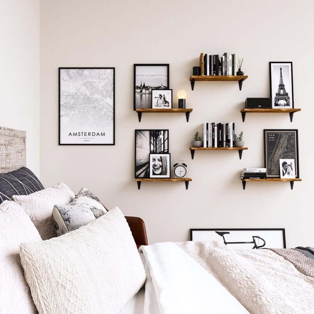 22. Mix Farmhouse Style with Personalized Wall Art