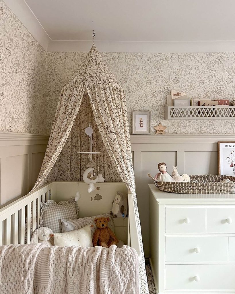12. Vintage Florals and Cozy Canopies
