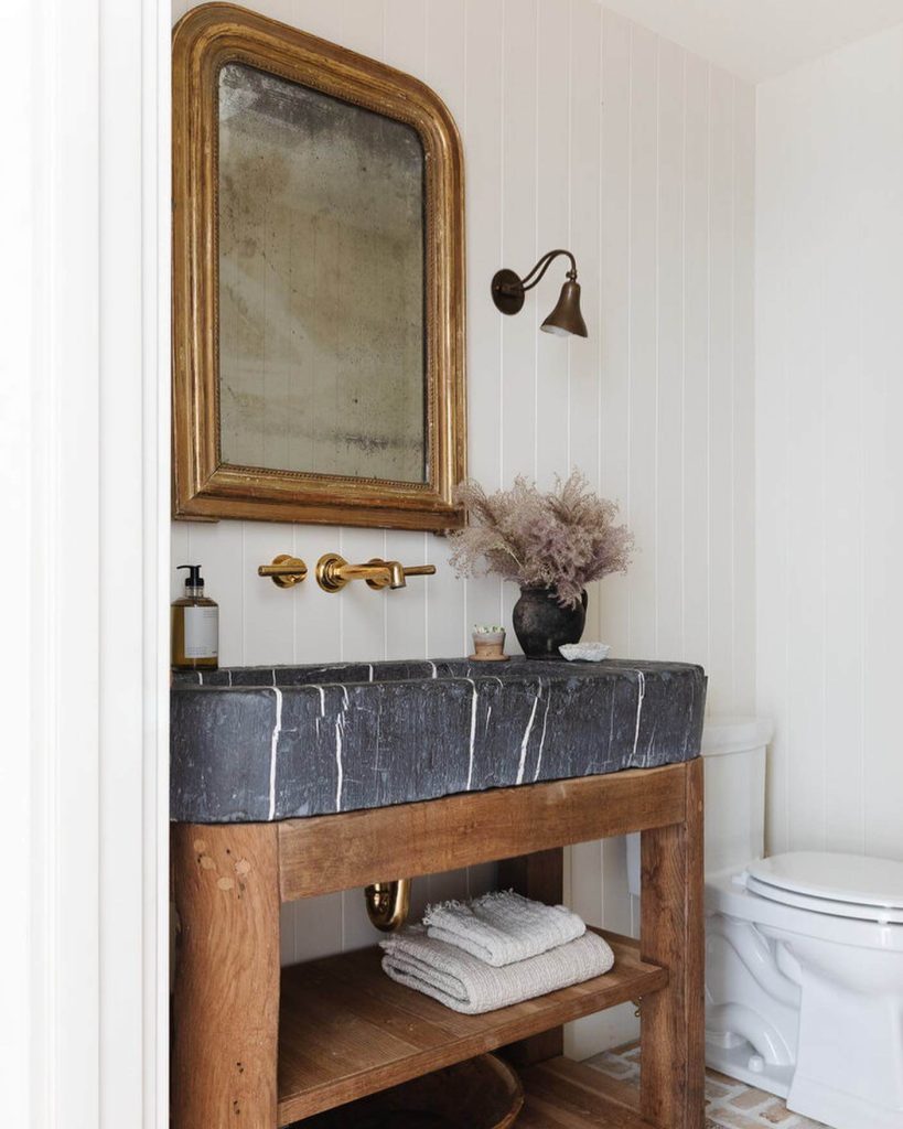 13. Rustic Meets Luxe With Natural Stone