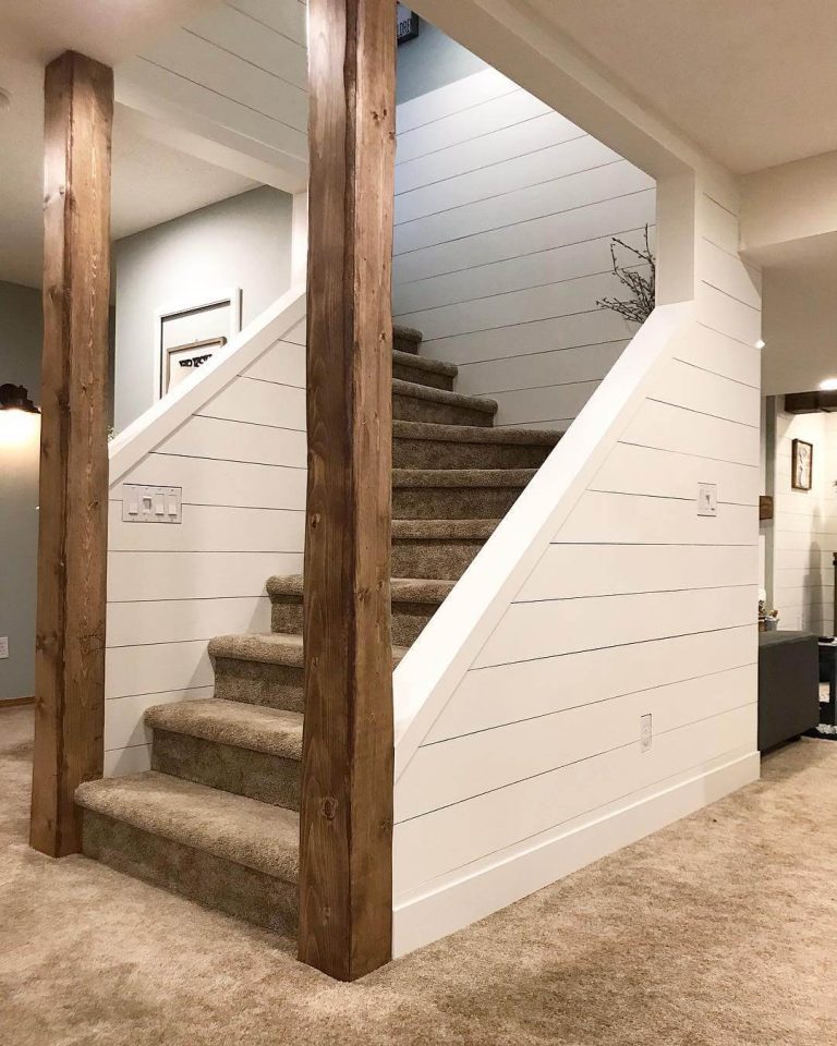 Stunning Shiplap Staircase Ideas That Elevate Any Home Interior