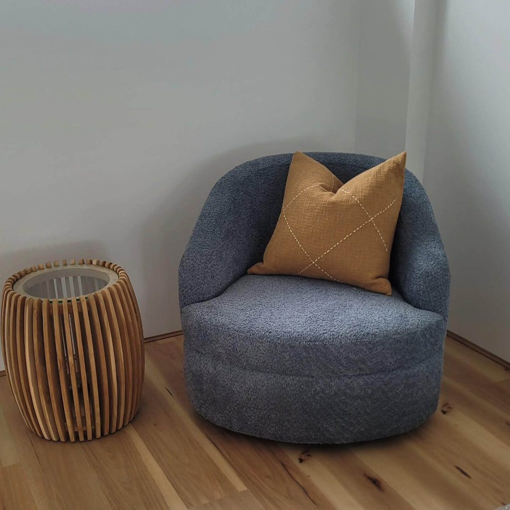14. Low Profile Lounge Chair for Cozy Minimalism