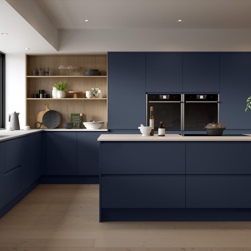 14. Streamlined Simplicity in Matte Midnight Blue