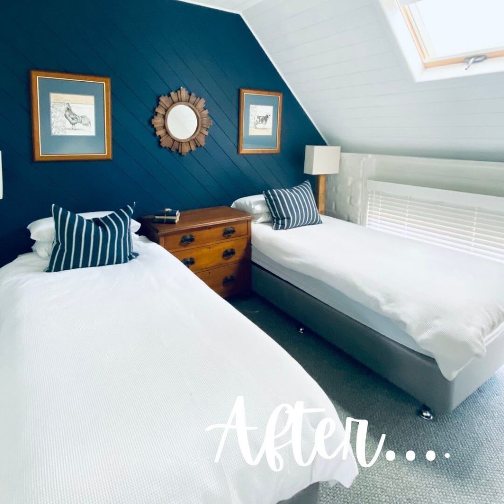 15. Farmhouse Twins with a Coastal Twist