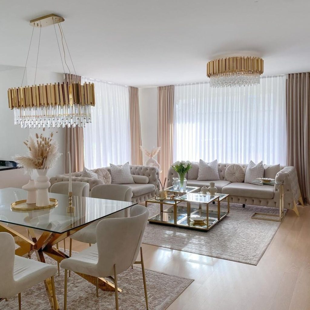 17. Go Glam with Gold and Neutrals