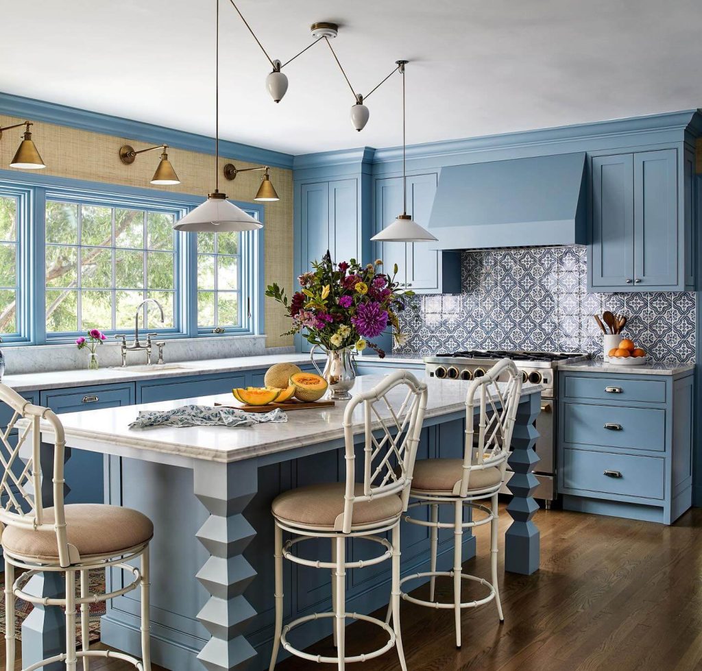 17. Playful Geometry and Pattern in a Cheerful Blue Space