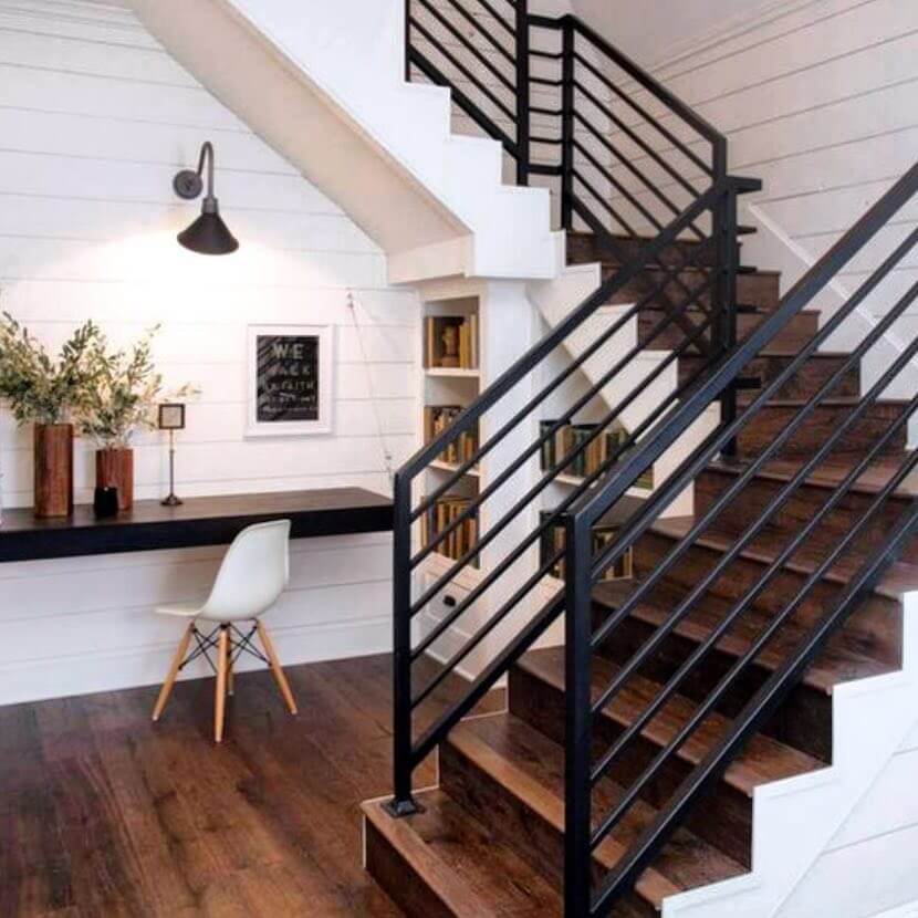 18. Workspace Under the Stairs Done Right