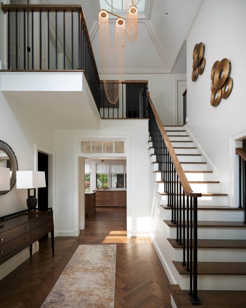 18. Contemporary Statement Art with Floating Staircase