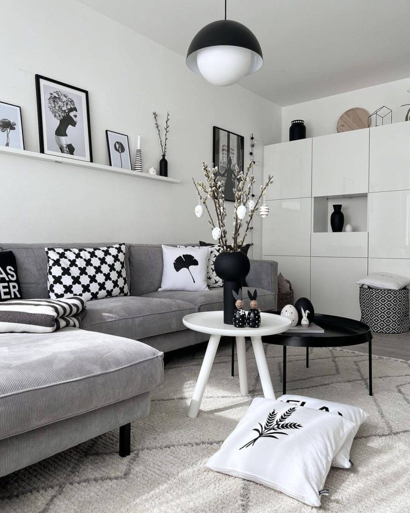 19. Add Graphic Contrast with Black and White Accents