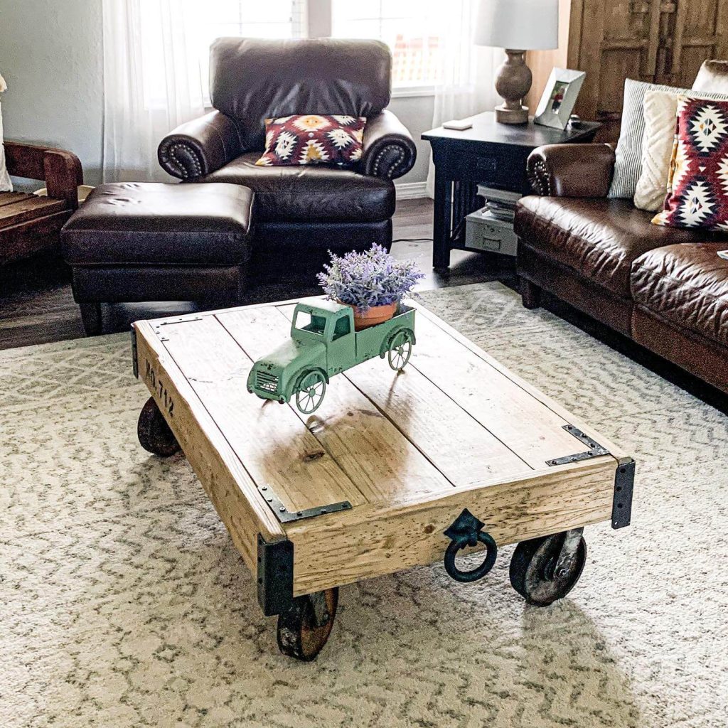 19. Upcycled Industrial Farmhouse with Whimsy