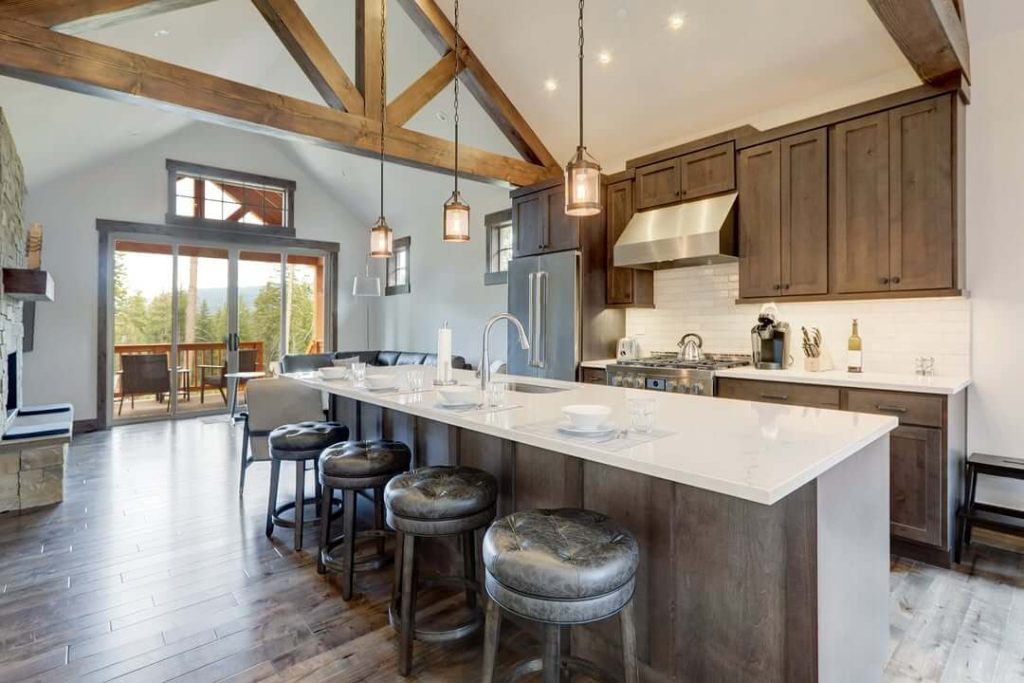 13. Incorporate Rich Wood Tones for a Lodge-Inspired Look