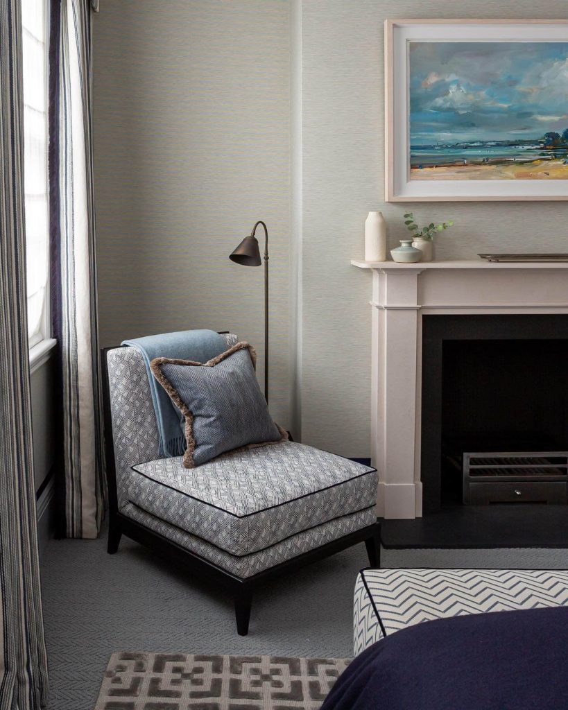 20. Patterned Slipper Chair for Sophisticated Corners