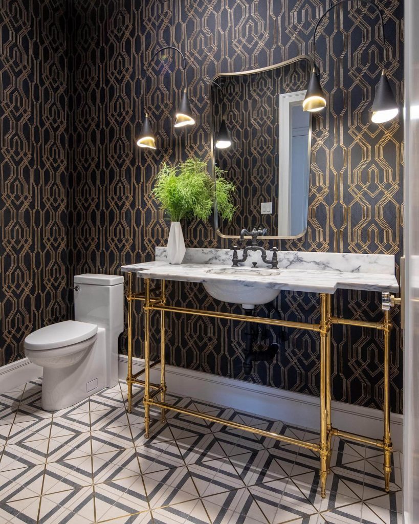 21. Art Deco Drama With Metallic Accents