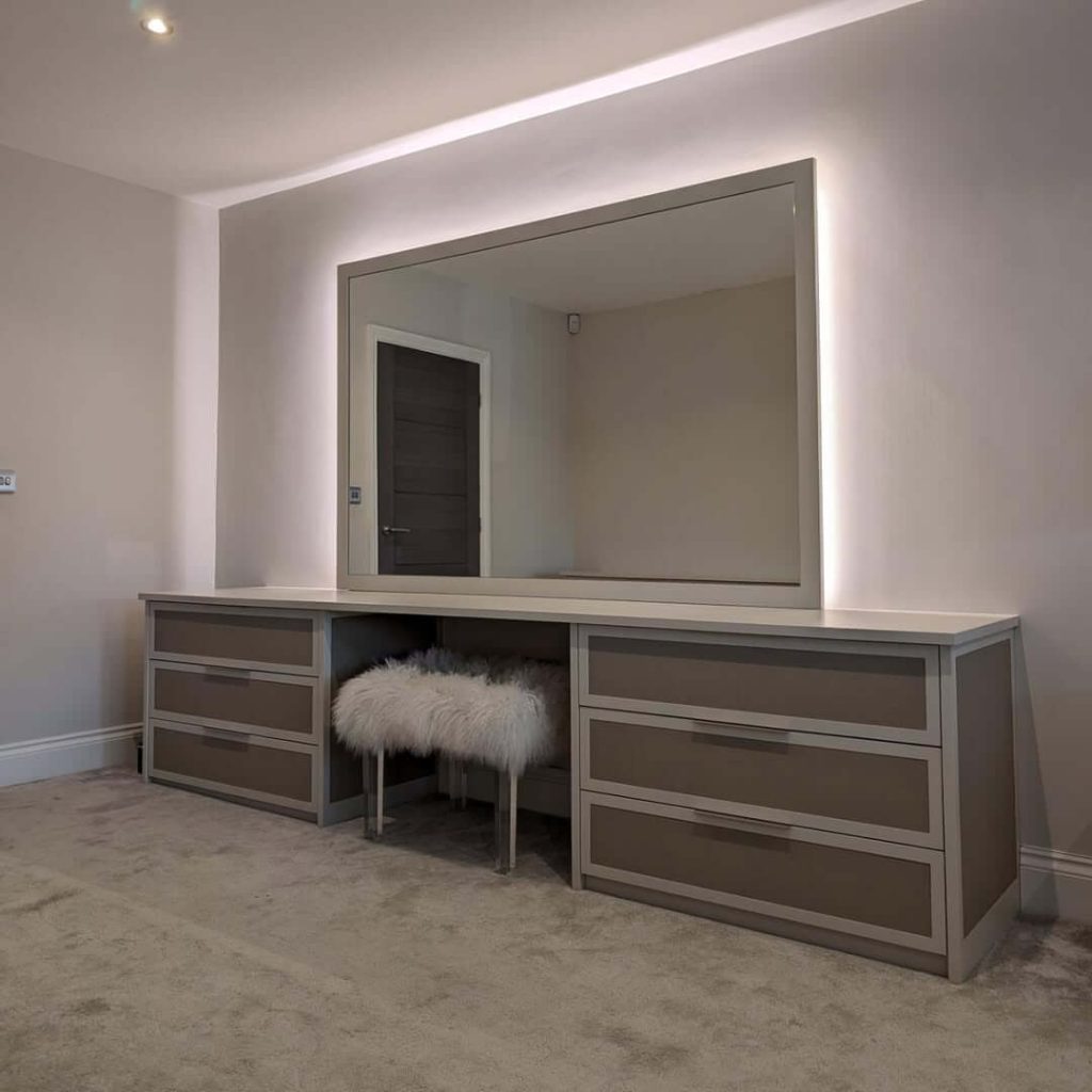 21. Contemporary Vanity with a Luxe Touch