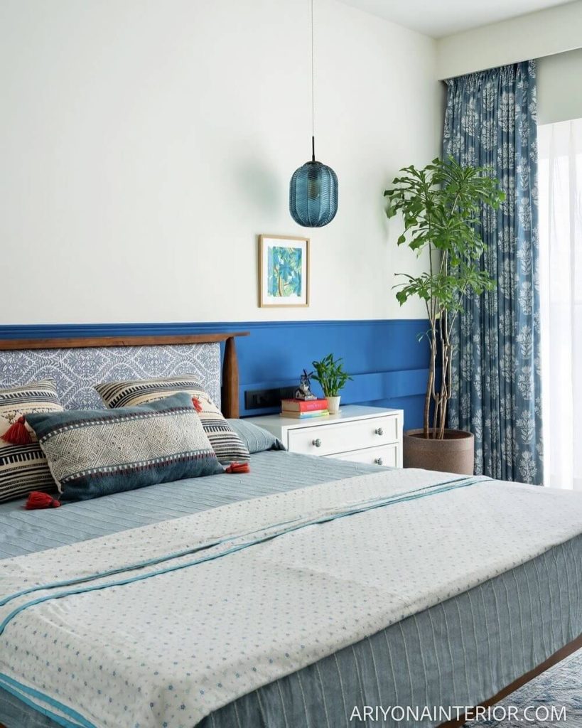 21. Built-In Brilliance: Blue Storage with Playful Personality