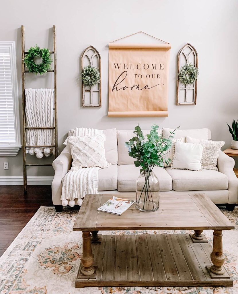 21. Welcoming Simplicity with Greenery and Warm Tones