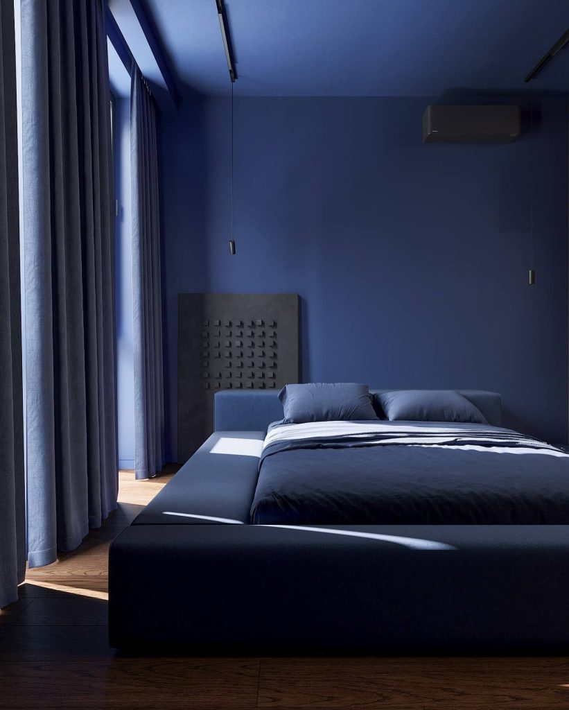 22. Minimalist Comfort with Cultural Flair
