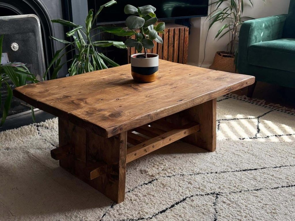 22. Handcrafted Rustic Beauty with Plant Accents
