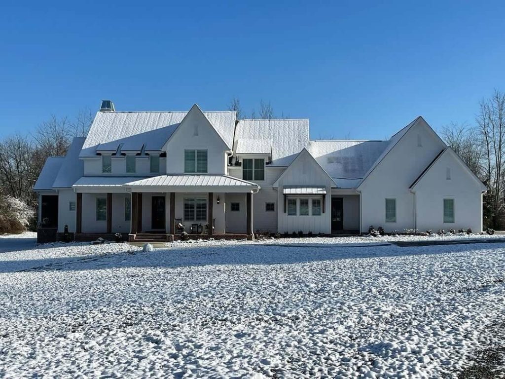 22. Snow-Kissed Sophistication with Clean Angles