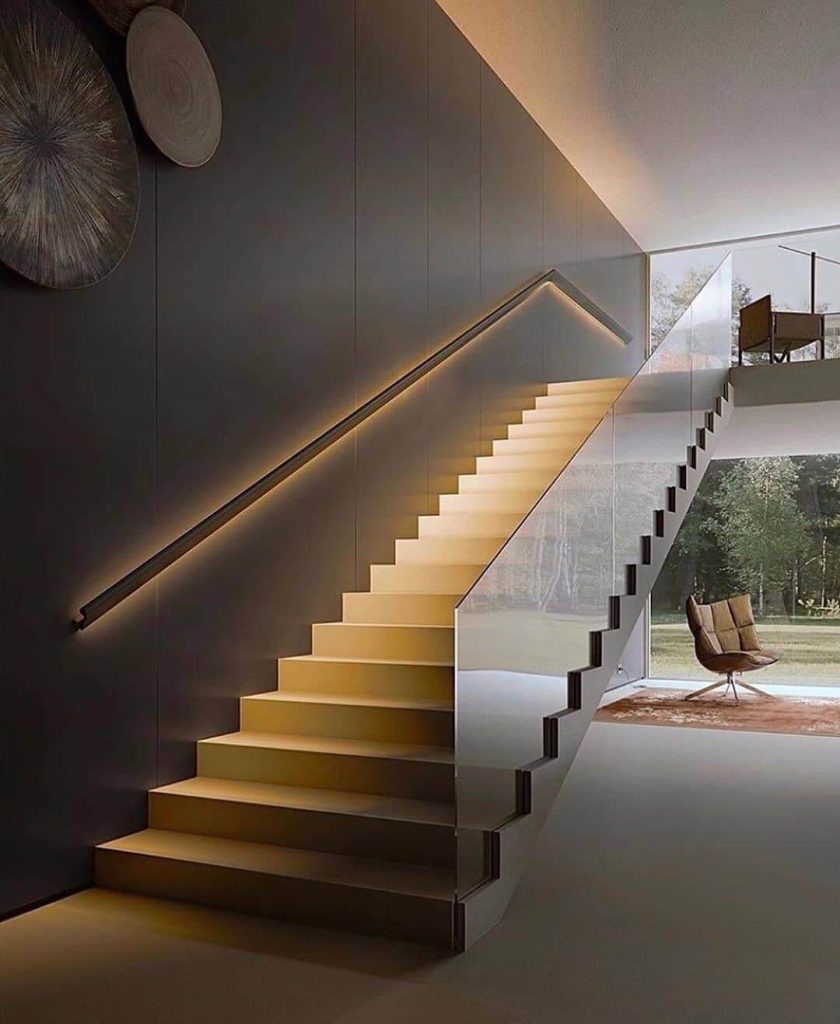 23. Sleek and Sculptural Modern Staircase