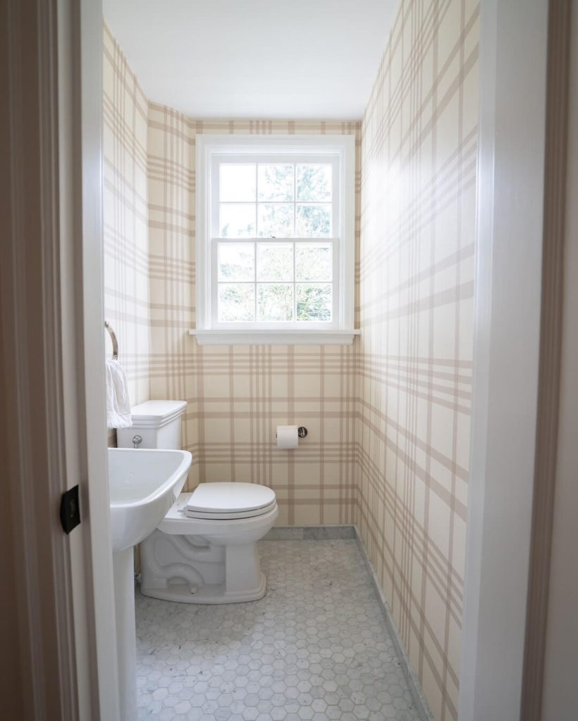 23. Bright and Airy With a Soft Plaid Touch