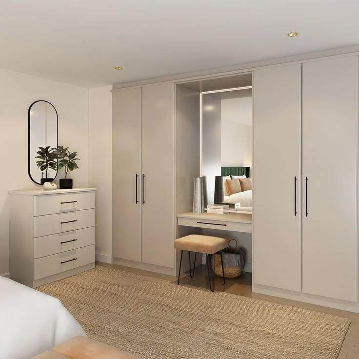 25. Sleek Built-In Dressing Area