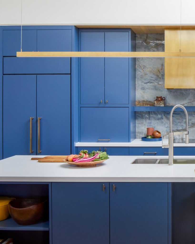 26. Architectural Blues with Textured Stone Backdrop