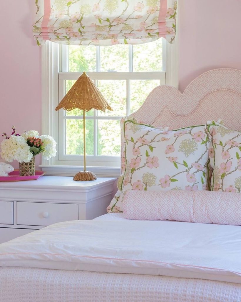 28. Floral Cottagecore with Soft Pink Accents