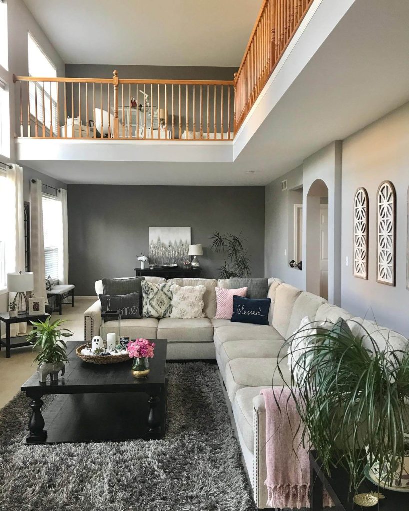 29. Modern Farmhouse Contrast with Dark Woods