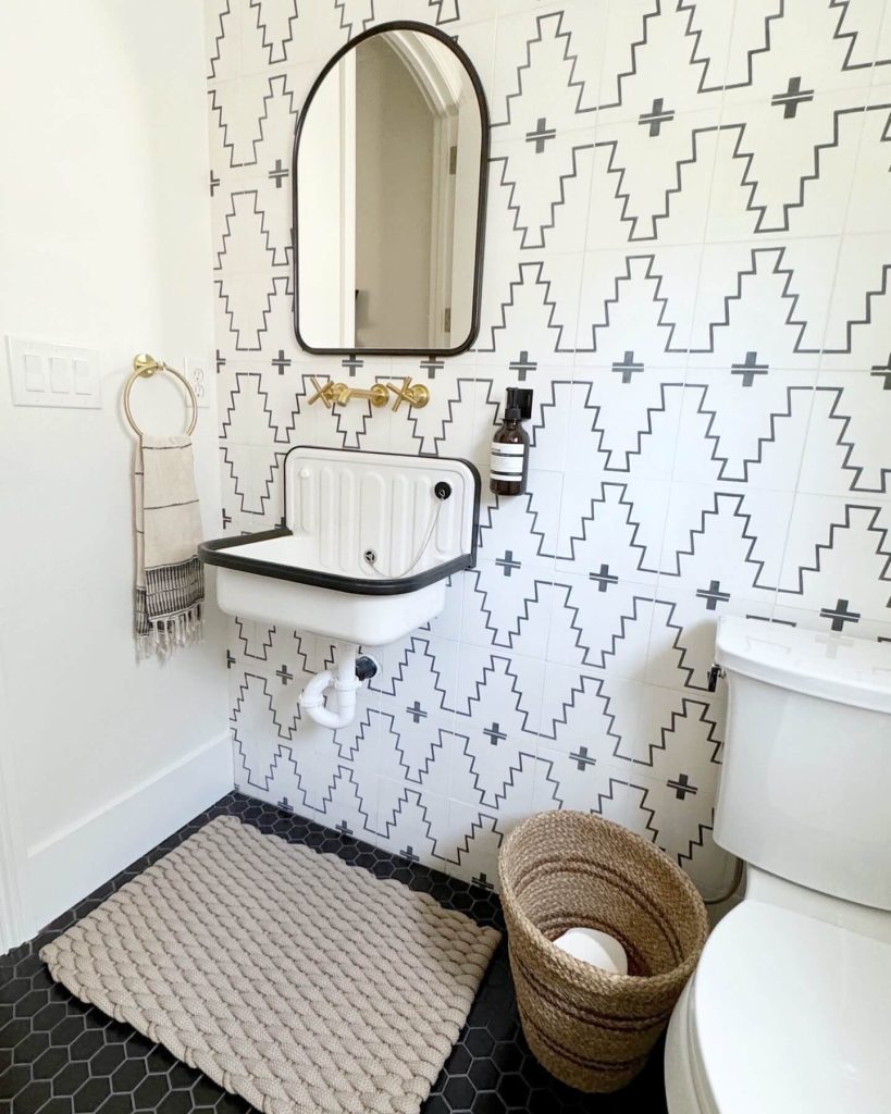 3. Modern Southwest Vibes With Bold Tile