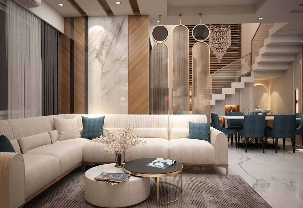 3. Modern Luxe With Warm Metallic Accents