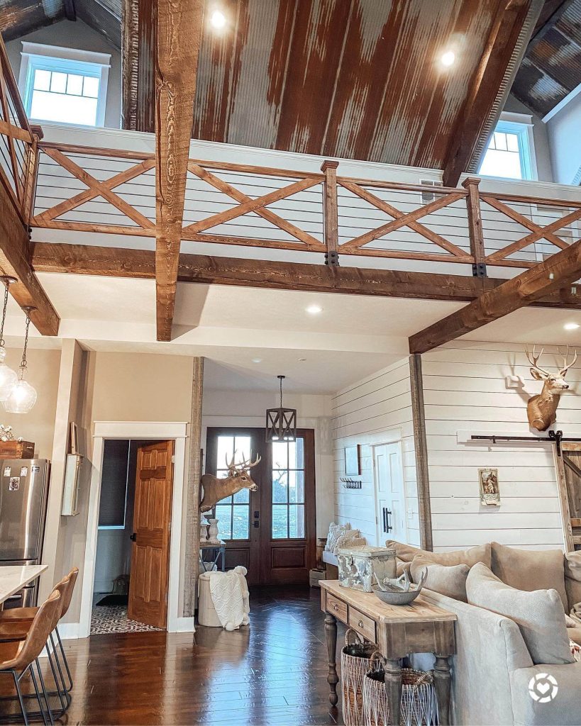 4. Rustic Lodge Style with Dramatic Elements