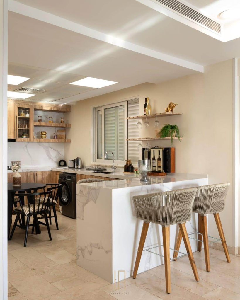 5. Soft Beige and Oak for a Relaxed Mediterranean Vibe