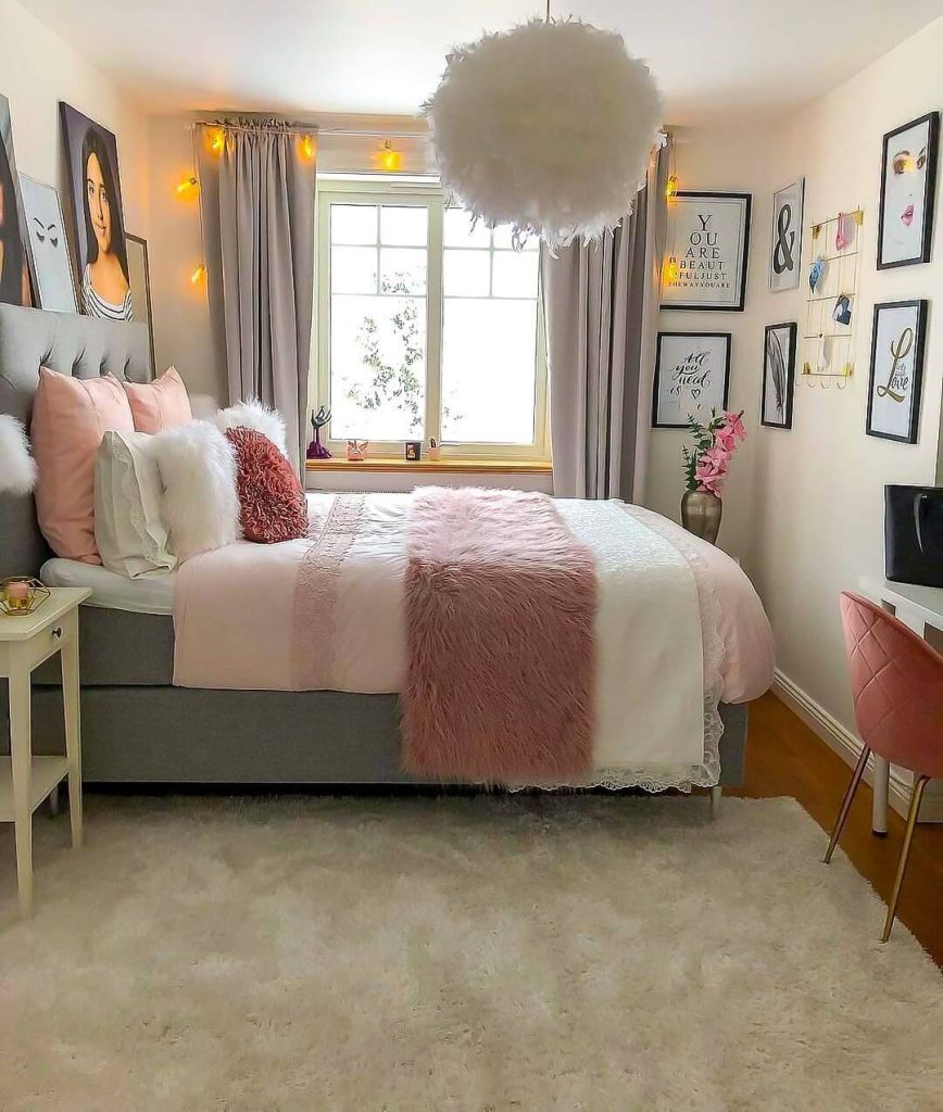 7. Cozy Attic Nook with Plush Pink Layers