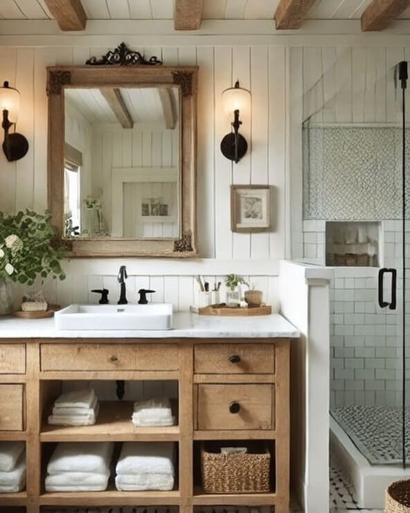 18. Incorporate Rich Wood Tones for a Lodge-Inspired Look