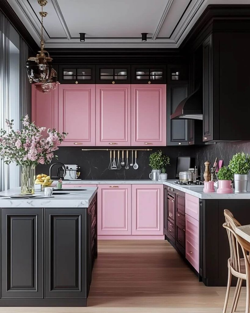 7. Playful Pink and Bold Black for a High-Contrast Pop