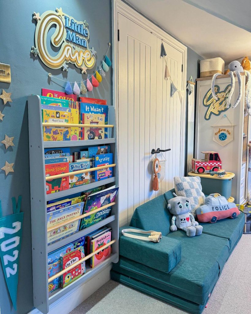 8. Playful and Practical: A “Little Man Cave”