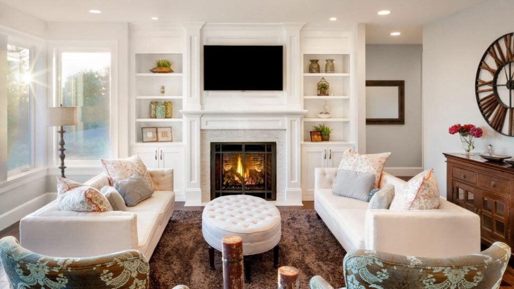 9. Bright Traditional With Fireplace Focus