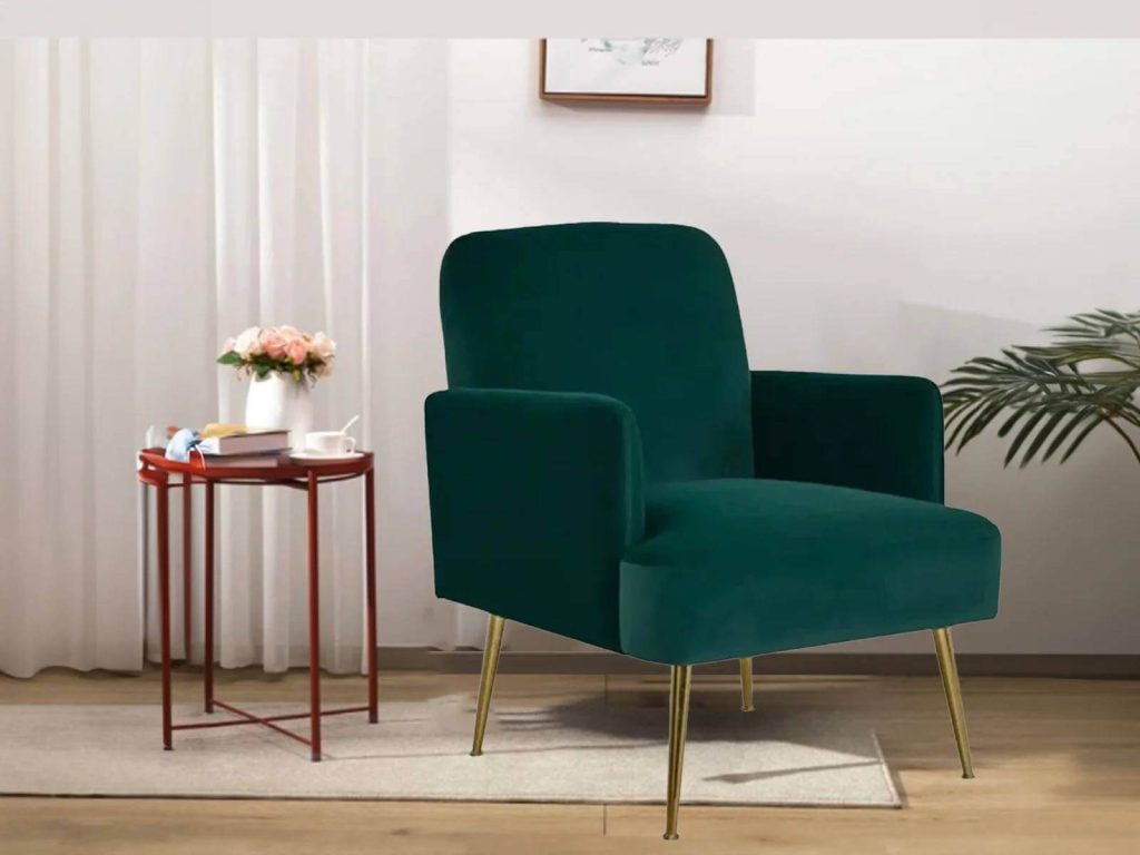 9. Emerald Green Minimalist Chair for Bold Modernity