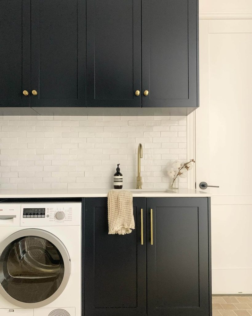 1. Sleek Sophistication with Matte Black Cabinets