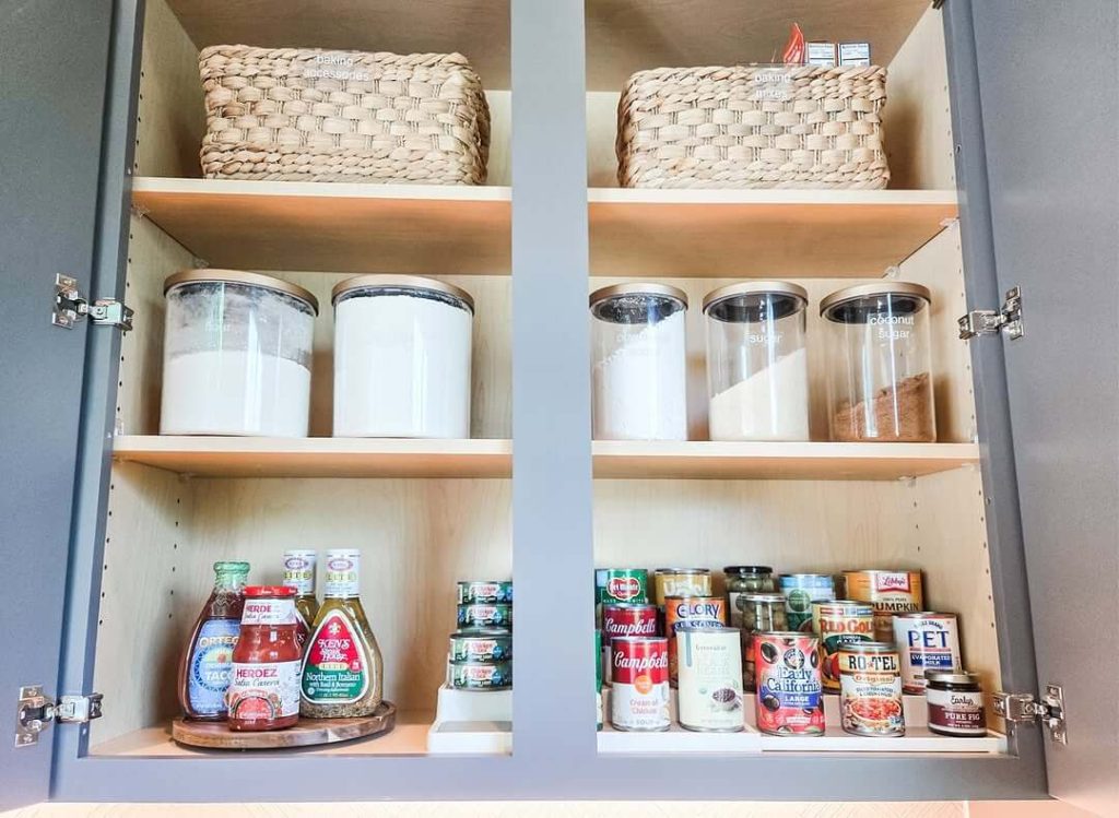 1. Use Clear Canisters and Lazy Susans for Everyday Essentials